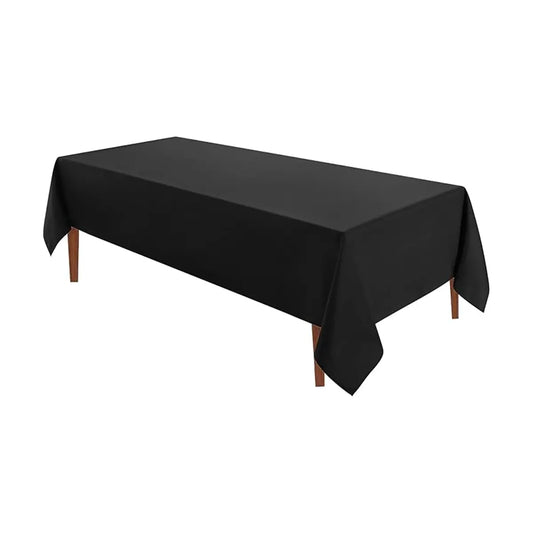 Close-up of the black polyester fabric, showing its smooth texture and durable weave.