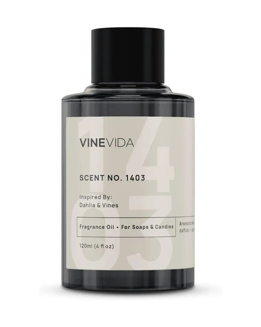 Detailed view of the fragrance oil bottle label, displaying product name and volume clearly.