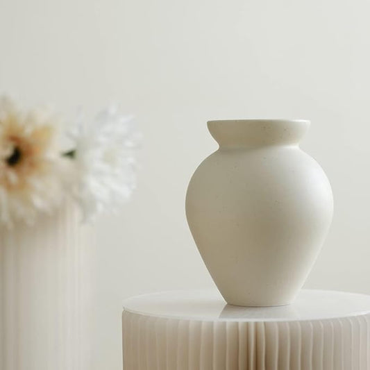 Close-up of the Nordic ornament vase, highlighting its textured finish and artistic design.