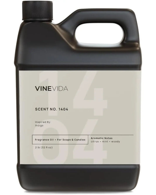 Close-up of the bottle's white label, clearly displaying 'Scent No.1404' in black text.