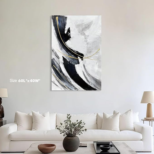 Close-up on the detailed continents and country outlines of the monochrome map print artwork.