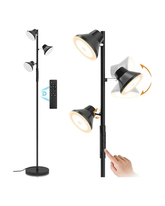 Close-up of one of the 36W rotatable LED light heads, showcasing its adjustable direction and brightness.