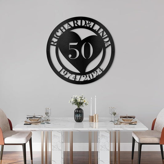 Close-up view of the durable metal finish and precise laser-cut details of the custom wall art.