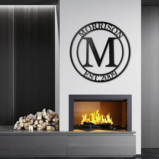 Close-up view of the durable metal finish and precise laser-cut details of the custom wall art.