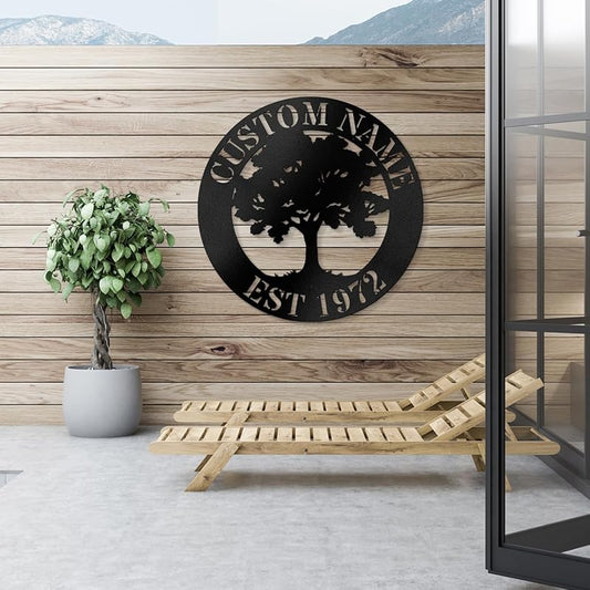 Close-up view of the durable metal finish and precise laser-cut details of the custom wall art.