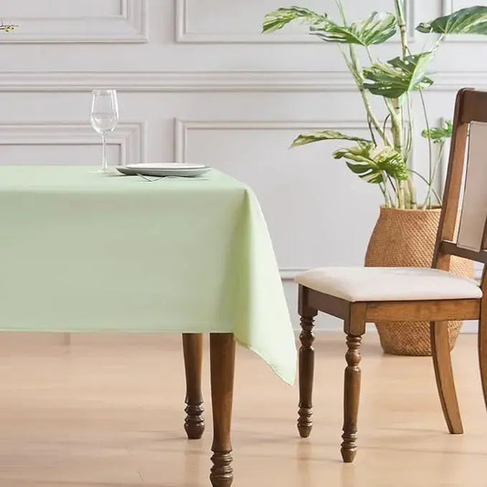 Close-up of the sage green polyester fabric, showing its smooth texture and durable weave.