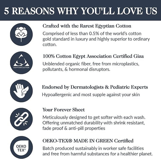 Close-up of the 400 thread count Egyptian cotton percale fabric, showing its smooth, breathable texture.