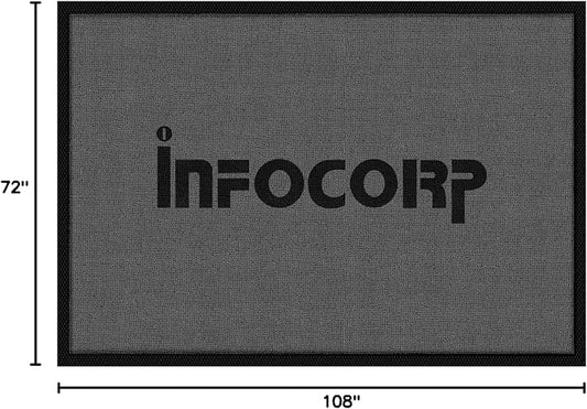 Close-up detail of the durable, low-profile surface of the custom floor mat, highlighting its texture.