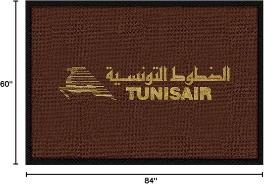 Close-up view of the custom floor mat's surface, showcasing its durable texture and printed design.