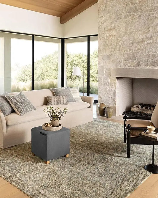 Close-up of the intricate Sea/Sage pattern and soft texture of the rug surface.