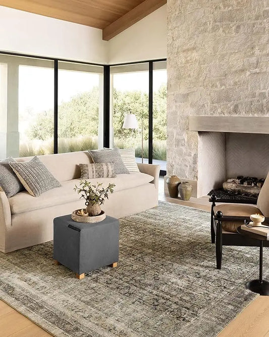 Close-up of the plush CloudPile texture and detailed pattern of the accent rug.