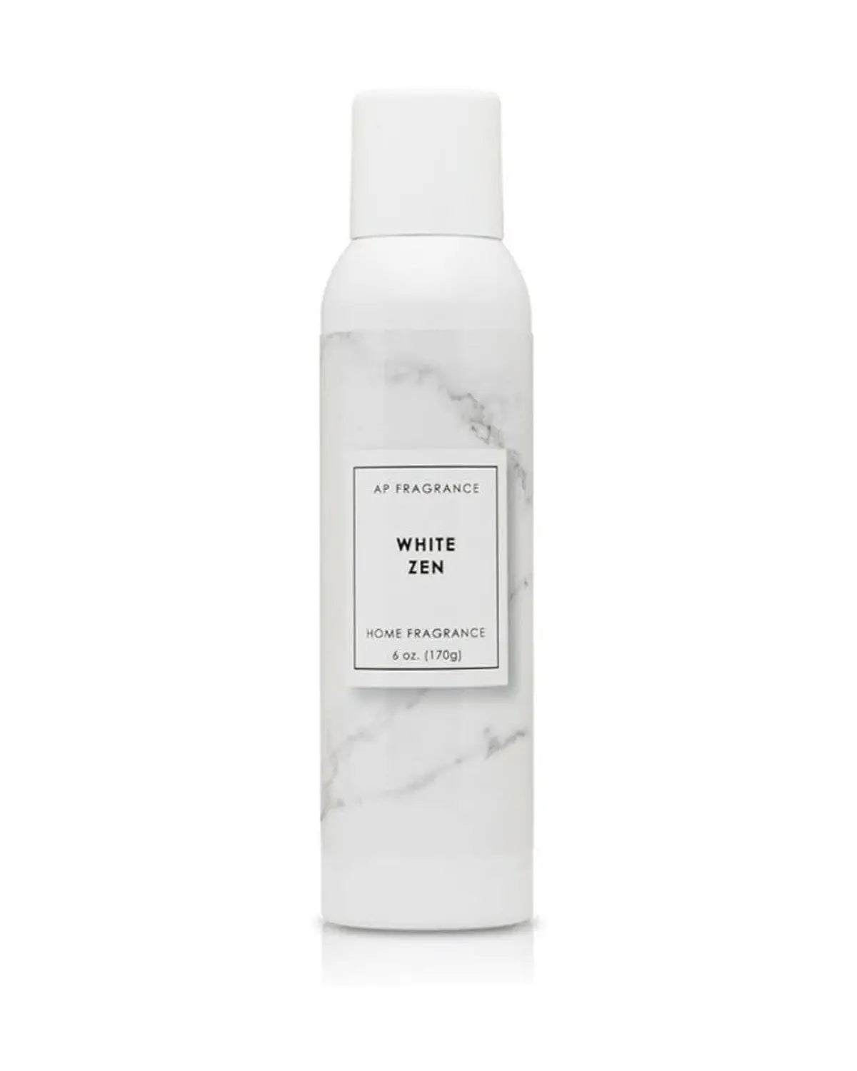 Front view of a bottle of concentrated room fragrance spray, White Zen scent.
