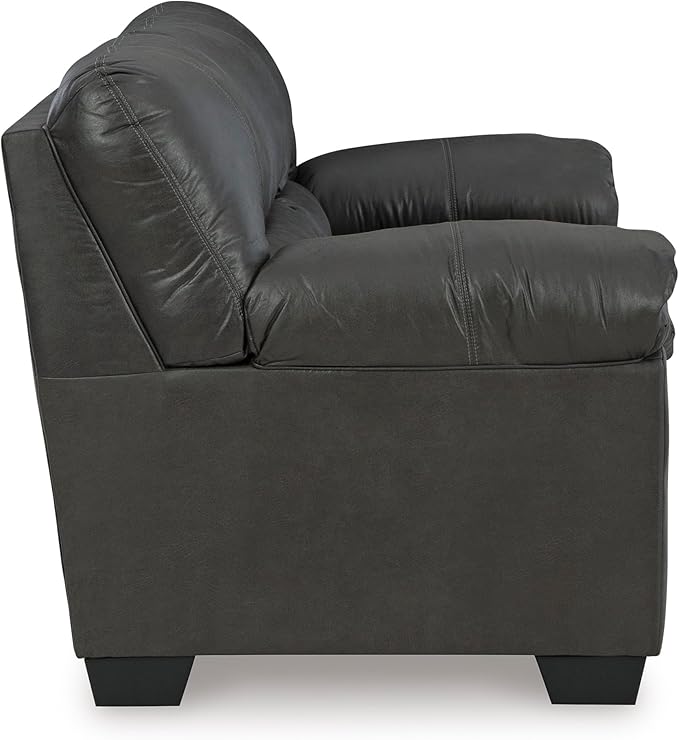 A close-up of the stitching details on the faux leather, showing craftsmanship.