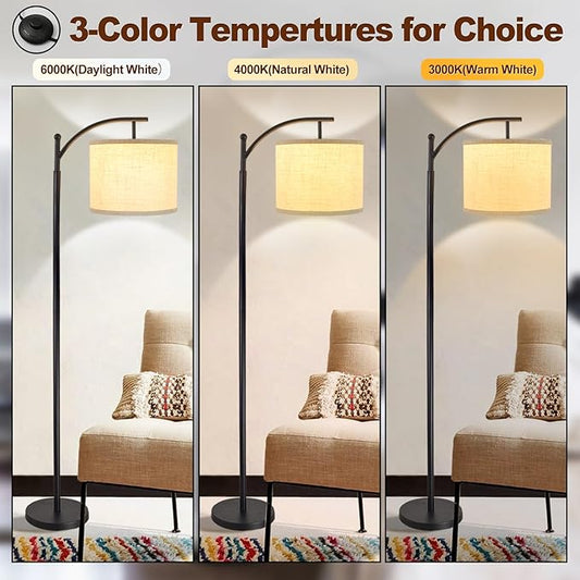 Close-up of the black metal frame and the unique lantern-style lampshade.