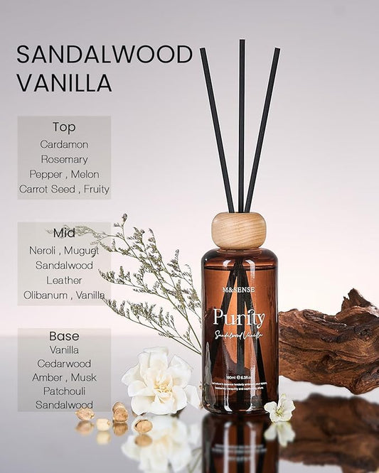 Close-up of the natural reed sticks absorbing the fragrant essential oil within the bottle.
