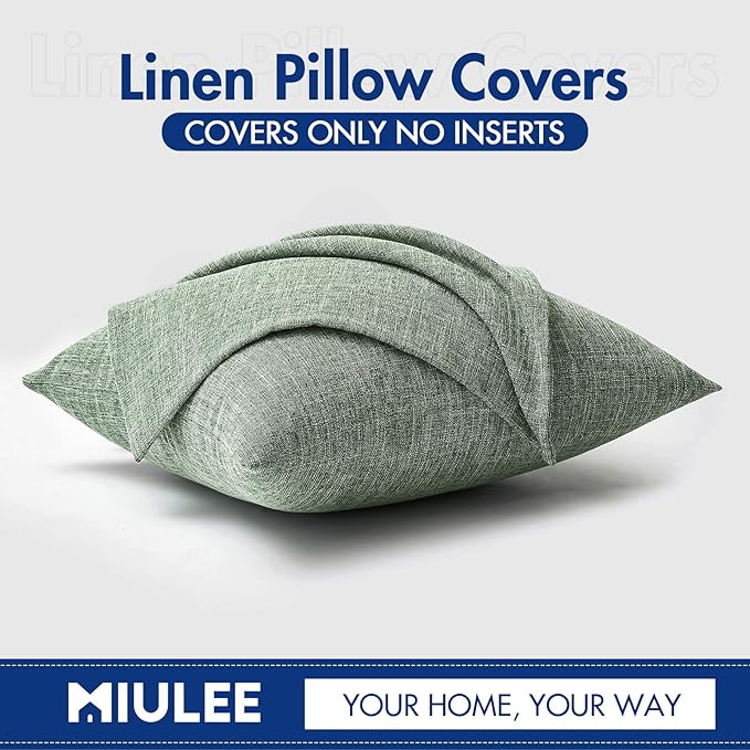 Back view of a sage green decorative throw pillow cover, featuring its zipper.