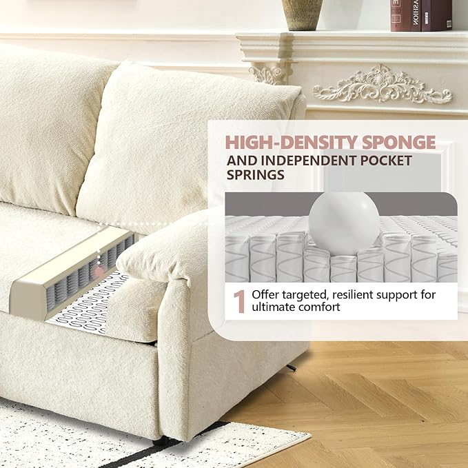 Detail of the spacious storage compartment within the chaise, ideal for blankets.