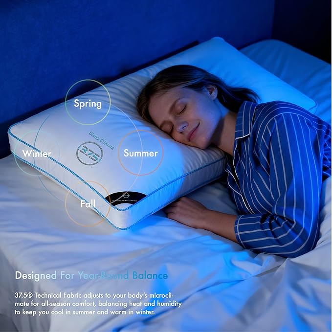 Side view of the King bed pillow, highlighting the 2-inch gusset for enhanced loft and support.