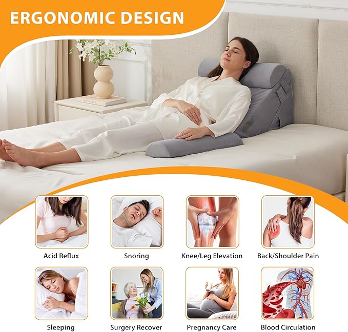 The 9-inch and 12-inch wedge pillows shown separately, highlighting their individual sizes.