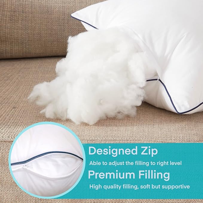 The pillow insert held, demonstrating its soft yet supportive fill.